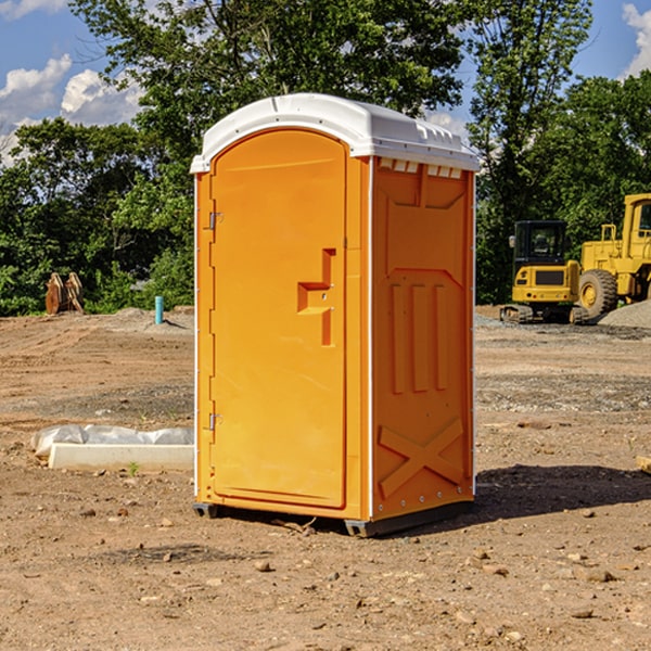 how often are the porta potties cleaned and serviced during a rental period in Hurdland